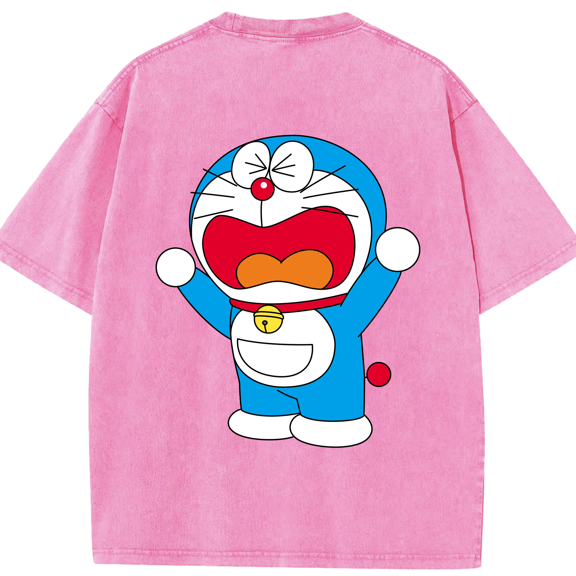 （画像用） ドラえもん Doraemon 綿100% ヴィンテージ風 半袖Tシャツ（背面プリント）